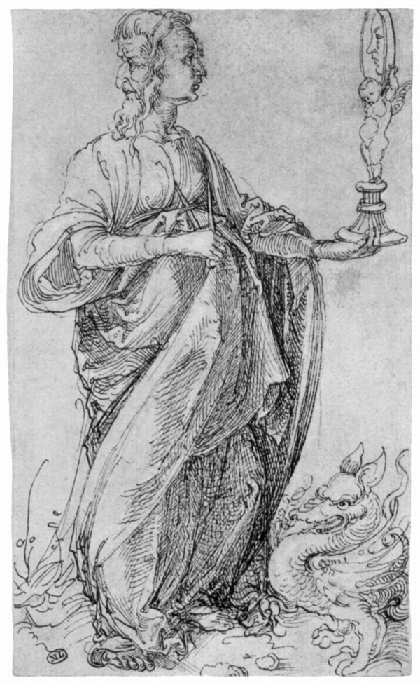 Drawing from the tarot-prudence by Albrecht Durer